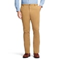 thumbnail image 1 of Pantalones chinos IZOD elásticos para hombre con la parte delantera plana para agua salada, color coñac, 1 of 4