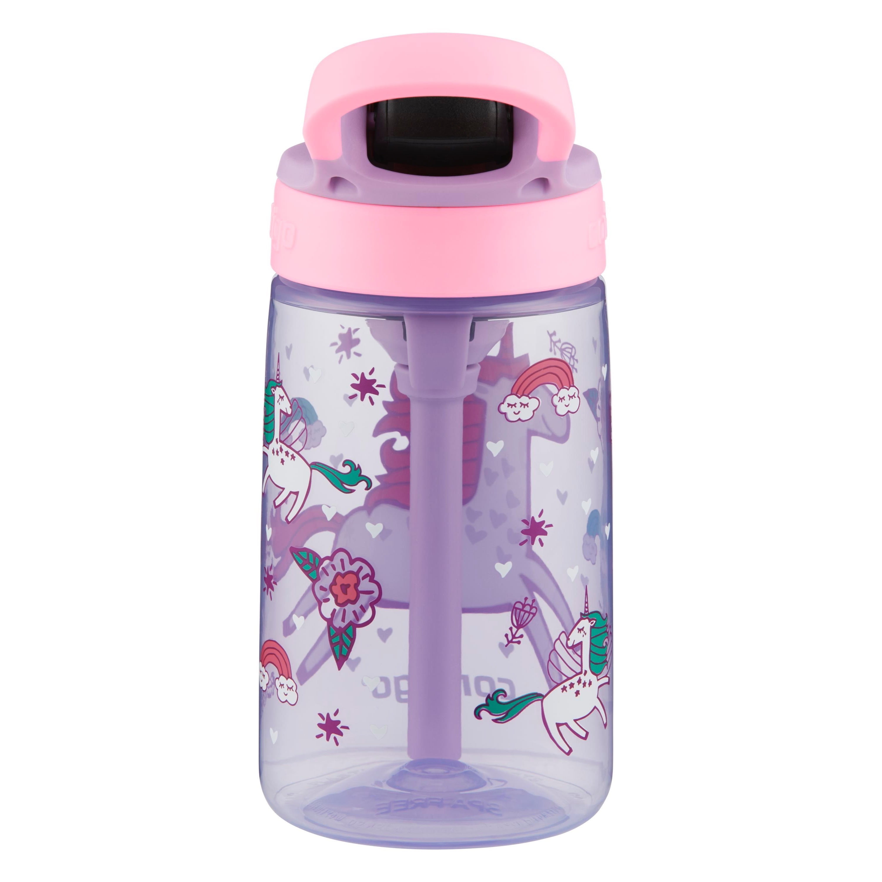 Contigo 14oz 2pk Plastic Cleanable Kids' Water Bottles Purple/Pink