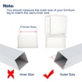 thumbnail image 3 of Clear Chair Leg Cap End Tip Feet Furniture Floor Protector 16pcs 2"x2" (50x50mm), 3 of 7