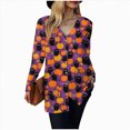 thumbnail image 5 of Towmus Halloween Cardigan For Women Fashion Cute Pumpkin Print Cardigans Sweaters Casual Open Front Long Sleeve Coats With Pockets, 5 of 6