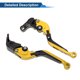 thumbnail image 4 of Palancas de freno y embrague cortas Unique Bargains para Aprilia RSV4 2009-2022, palanca de freno ajustable en 6 posiciones, aleación de aluminio T6 6061, tono dorado, 1 juego, 4 of 6