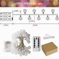 thumbnail image 6 of Globe String Lights 30ft 60LED Fairy String Lights Plug in Waterproof + Remote, 6 of 7