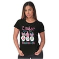 thumbnail image 4 of Cute Funny Easter With My Gnomies Womens Slim Fit Graphic Tee Brisco Brands S, 4 of 5