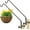 Rail Hook - Adjustable Length - 2 Packs, variant on Extended Rail Hook Fence Deck Heavy Duty Bird Feeder Hook 360 Degree Rotary and Length Adjustable Plant Bracket for Bird Feeders, Planters, Suet Baskets, Lanterns, Wind Chimes and More