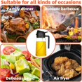 thumbnail image 5 of Botella dispensadora de aceite de 470 ml para cocina, botella rociadora de aceite de oliva 2 en 1 para cocinar, freidora de aire, ensalada, barbacoa, verde, 5 of 5