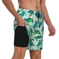 thumbnail image 2 of Daiia Green Sea Turtle Mens Swim Trunks Swim Shorts Quick Dry Swim Shorts with Mesh Lining Pockets-Small, 2 of 9
