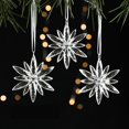 thumbnail image 1 of LUVCLS Decoración de árbol de Navidad de cristal acrílico copo de nieve alce carámbano Festival de invierno 2025 Productos Fiesta Vestido de año nuevo, 1 of 7