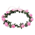 thumbnail image 2 of Wreath*1 Clearance! Headband Rose Flower Crown Wreath Wedding Bridal Garland Hairband Headwear, 2 of 4