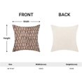 thumbnail image 4 of Block Print Floral Pillow Covers 18x18 Set of 2, Brown Neutral Decorative Throw Pillow Covers Floral Print Farmhouse Outdoor Linen Cushion Cover for Sofa Couch Living Room Bed Decor, 4 of 5