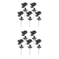 thumbnail image 3 of Yuarrent Rosas de poliéster Centros de de Halloween Decoración de fiesta negro negro 2piezas, 3 of 6