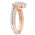 thumbnail image 3 of Everly Women's Aquamarine 10k Rose Gold Bridal Set, 3 of 8