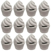 Color-Me™ Ceramic Bisque Cupcake Banks (Pack of 12)