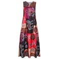 thumbnail image 4 of Enjoytime Womens Summer Dress 2025 Sleeveless A-Line Maxi Dress Casual V Neck Shift Dress Boho Floral Women's Beach Sundresses Plus Size, 4 of 7