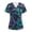 Gray, variant on Scrub Tops Women 2026 Casual V Neck Short-Sleeve Vintage Floral Print Scrubs Cotton Soft Stretch T-Shirts Durable Shirts with Pockets Gray XL