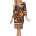 thumbnail image 3 of Women's Paisley Printed Midi Dress, 3 of 3