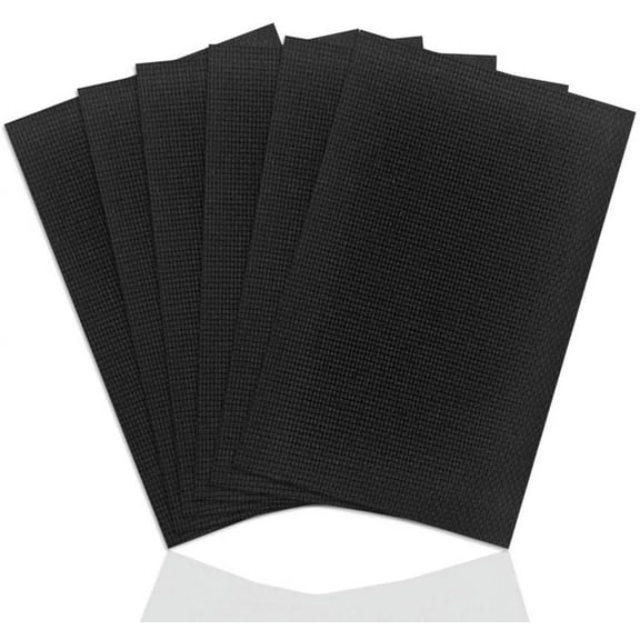 6 Pieces Classic Reserve Aida Cloth Cross Stitch Cloth, DaKuan 11 Count Cross Stitch Fabric, Black, 12 by 18-Inch
