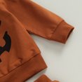 thumbnail image 4 of Toddler Baby Girl Boy Halloween Outfit Pumpkin Crewneck Sweatshirt Long Sleeve Shirts Top and Pants Set Fall Winter Clothes, 4 of 7