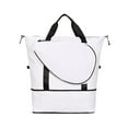 thumbnail image 2 of koolsoo Tennis Bag Expandable Adjustable Shoulder Strap Oxford Badminton Racquet Bag white, 2 of 9