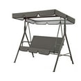 thumbnail image 1 of Columpio para 3 personas Wosthever con cubierta de asiento y dosel para sombra de sol gris, 1 of 6