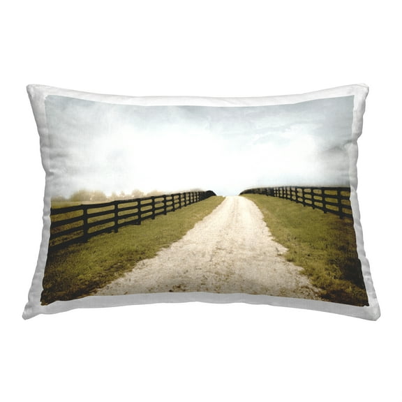 Stupell Industries Country Road Between Fences Decorative Printed Throw Pillow, 14 x 20