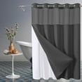 thumbnail image 6 of Jubipavy Solid Color Thickened Shower Curtain, 1.8x2m Waterproof Partition No Punch Needed, 6 of 6
