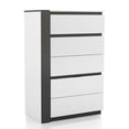 thumbnail image 6 of FOA Misti 6pc Wood White Bedroom Set-Cal King+2 Nightstands+Chest+Dresser+Mirror, 6 of 18