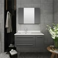 thumbnail image 6 of Fresca Lucera 36" Wall Hung Undermount Sink Bathroom Vanity - Left in Gray, 6 of 7