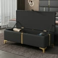 thumbnail image 2 of Velmero Queen Size Upholstered Storage Bed with Hydraulic Lift & Easy Assembly - No Box Spring Required,Black, 2 of 12