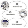thumbnail image 3 of ELAYARD 20 Pcs Écrou de Verrouillage en Acier Inoxydable avec Insert en Nylon pour Projets DIY, 3 of 6