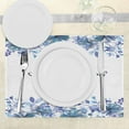 thumbnail image 3 of Ambesonne Watercolor Place Mats Set of 4, Blue Flowers Leaves, Standard Size, Royal Blue Pale Blue, 3 of 6