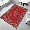 thumbnail image 3 of LaModaHome Stain Resistant Vintage Persian Rug – Easy-Clean Boho Mat for Living Room, Kitchen, Slip-Resistant Design, 3 of 5