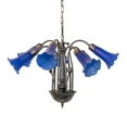 thumbnail image 5 of Meyda Tiffany 11629 Blue Tiffany Pond Lily 7 Light 24" Wide Chandelier - MultiColor, 5 of 7