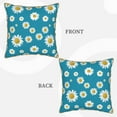 thumbnail image 3 of Fotbe Daisies Flowers Pattern Velvet Decorative Throw Pillow Covers with Elegant Piping, Soft Plush Cushion Cover for Sofa, Bed, Car, Office-20"x20", 3 of 8