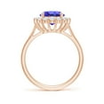 thumbnail image 2 of ANGARA Natural 2.9 ct Tanzanite Engagement Ring with Floral Diamond Halo in 14K Rose Gold for Women (Size-10x8mm) | December Birthstone, Anniversary, Jewelry Gift for Women | Natural Tanzanite Ring, 2 of 9