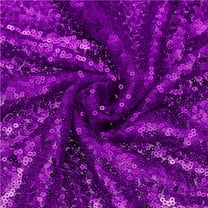 Dark Purple Sequin Fabric, by The Yard, 1 Yard Length 4.3ft Wide Sequin Velvet Fabric Shiny Sparkly Cloth for DIY Sewing, Dress, Backdrop, Tablecloth, Table Runner