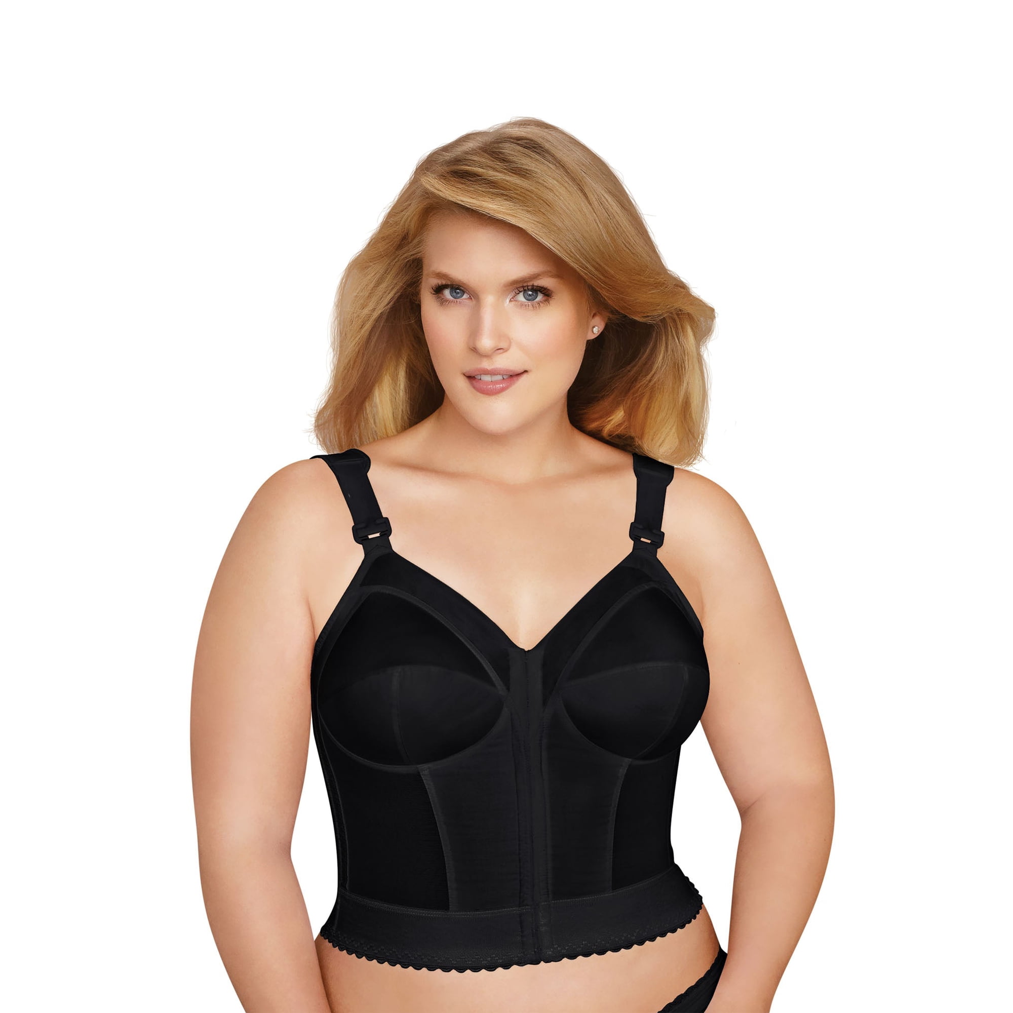 Exquisite Form 5107530 Fully® Slimming Wireless Back & Posture Support Longline Bra with Front Closure