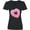 AB-Black, variant on Inktastic Heart Shaped Donut with Pink Icing and Sprinkles Women's V-Neck T-Shirt