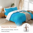 thumbnail image 7 of Summer Abstract Bedding Duvet Cover Set Full Size 4 Pieces Geometric Gradient Blue Ocean Wave Bedding Set with Zipper Closure, 1 Comforter Cover 86x86 Inches 1 Flat Sheet & 2 Pillow Cases, 7 of 7