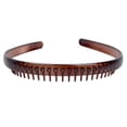 thumbnail image 2 of Diadema para mujer accesorios cabello peine simple aro marron Colcomx, 2 of 8