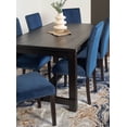 thumbnail image 4 of Roundhill Furniture Vanzo Contemporary 7-Piece Dining Set, Dining Table with 6 Stylish Chairs, Blue, 4 of 14