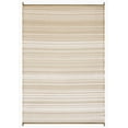 thumbnail image 3 of FH Home Outdoor Rug - Waterproof, Fade Resistant, Reversible - Premium Recycled Plastic - Geometric - Patio, Deck, Porch, Balcony - Havana Stripe - Beige (5' x 8') - Foldable Rug, 3 of 8