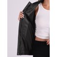 thumbnail image 5 of INSPIRE CHIC Faux Leather Jacket for Women's Oversized Stand Collar Zip Pockets Coats, 5 of 5
