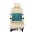 thumbnail image 4 of Abstract Lumbar Pillow, Wavy Stripe Pattern with Grunge Design Swirls Pattern Antique Composition, Soft Back Cushion Office Chairs with Adjustable Straps, 14" x 13", Aqua Blue Turquoise, by Ambesonne, 4 of 7