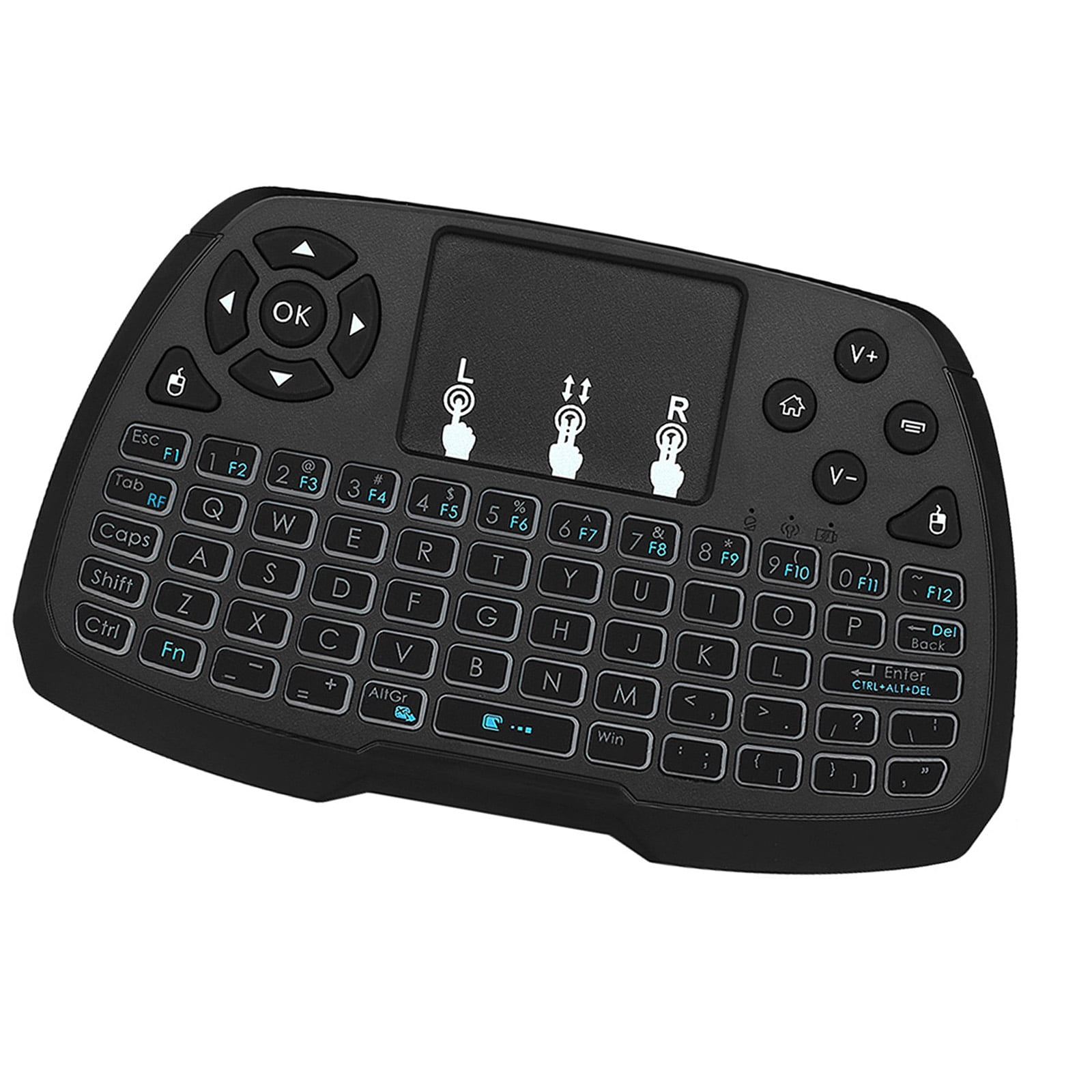 2021 Upgraded Mini Bluetooth Keyboard with Touchpad Backlit Handheld Keyboard with 2.4G USB Dongle for Android tv Box/Fire TV Stick/Smartphone/Laptop/Raspberry Pi and PC KP-21SM 