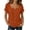 Orange, variant on Active Tops Women’s Casual Summer Button Down Tee for Everyday Wear with Square Collar Bobble-free Solid Knit Top Blue XL