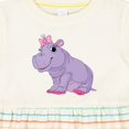 thumbnail image 4 of Inktastic Cute Purple Hippo Girls Baby Dress, 4 of 5