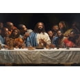 thumbnail image 3 of African American Art "Reimagined The Last Supper" Canvas Print – Framed Poster Ideal for Living Room/Study Decoration, Home Art Wall Decor 18x12w, 3 of 5