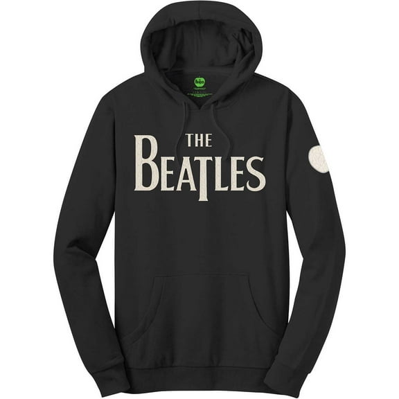 The Beatles Unisex Pullover Hoodie Sweatshirt Logo & Apple (Applique Motifs) (Large)