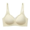 thumbnail image 2 of Amidoa Pullover Bras for Older Women Wire-Free White T-Shirt Solid Push-up Bra Brasiers Women M, 2 of 5