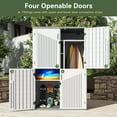 Aoxun Resin Shed 64 Cu.Ft Outdoor Waterproof Storage Vertical